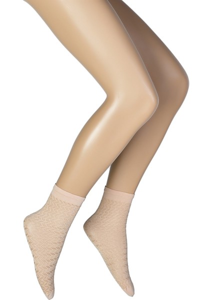 Başak Desenli Mikro Soket Kadın Çorap fiyatları