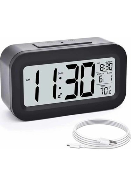 Dijital Masa Saati Takvim Çalar Saat Alarmlı Işıklı LED Ekran Pilli indirimleri