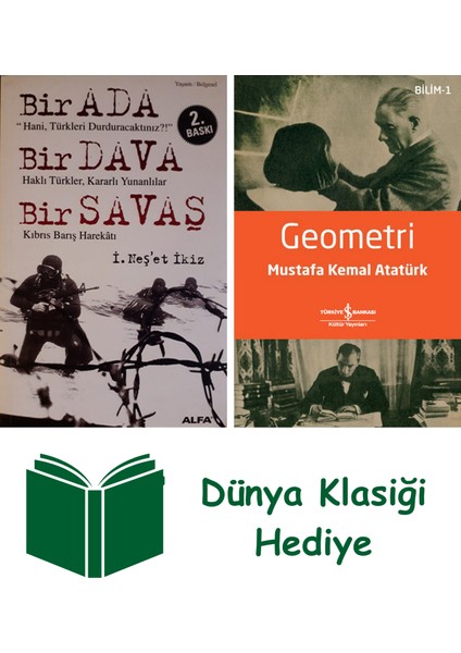 Bir Ada - Bir Dava - Bir Savaş + Geometri + Dünya Klasiği Hediye