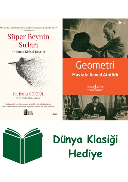 Süper Beynin Sırları + Geometri + Dünya Klasiği Hediye