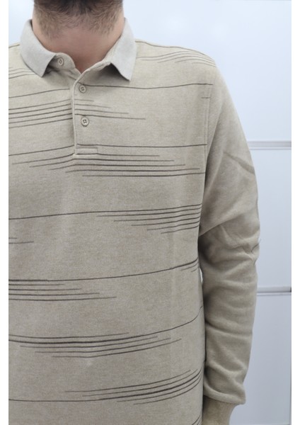 Fistan Store Erkek Desenli Spor Kesim Normal Kalıp Polo Yaka Selanik Kumaşlı Kışlık Kazak fiyatları