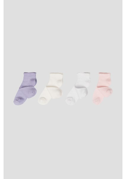 4 Çift Yazlık Pamuklu Kız Çocuk Patik Çorabı fiyatları