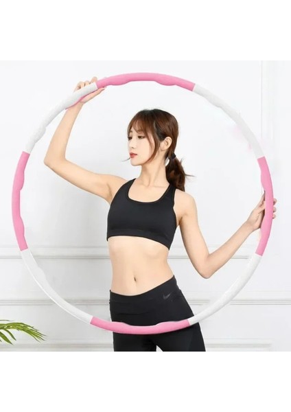 Hulalop Egzersiz Çemberi 8 parçalı Ayarlanabilir Ağırlıklı 1kg 72/85/95 cm Hoop Bel Bölgesi fırsatları