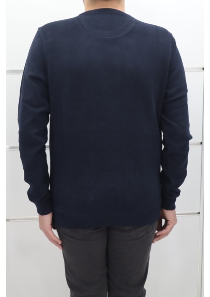 Fistan Store Erkek Desenli Spor Kesim Normal Kalıp Bisiklet Yaka Selanik Kumaşlı Kışlık Kazak modelleri