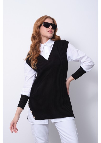 Fitilli Triko Süveterli Gömlek Ikili Kombin modelleri