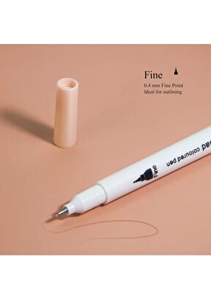 12 Renk Çift Uçlu Dual Tip Brush Pen Fırça Uçlu & Artmino Fineliner Sanat Kalemi