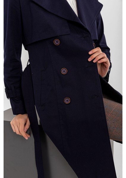 Pamuk Gabardin Midi Kadın Trençkot 1113 fiyatları