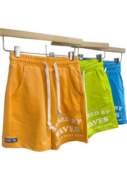 Erkek Çocuk Surf Camp %100 Pamuk Penye Şort 219279 Turuncu
