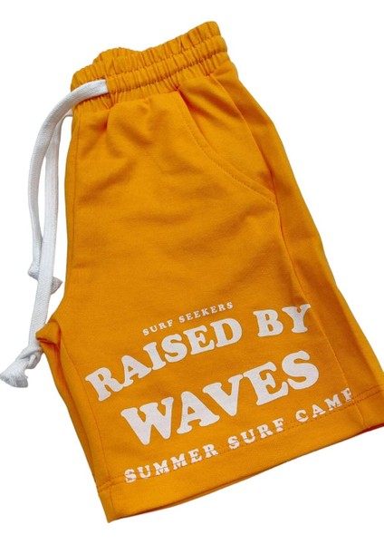 Erkek Çocuk Surf Camp %100 Pamuk Penye Şort 219279 Turuncu