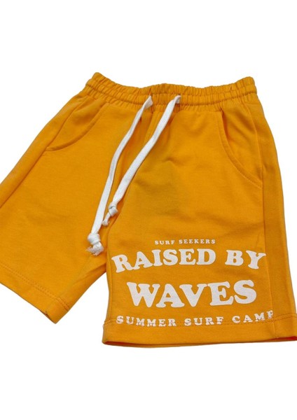 Erkek Çocuk Surf Camp %100 Pamuk Penye Şort 219279 Turuncu