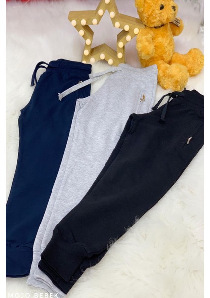 Erkek Çocuk Fermuarlı Cepli Eşofman Altı 04100 Siyah indirimleri