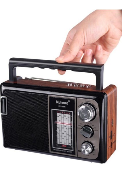 Kbroad KTF-2208 Nostalji Solar Enerjili Güneş Panelli Fm Radyo Şarj Edilebilir indirimleri