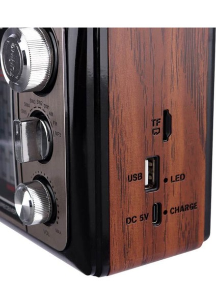 Kbroad KTF-2208 Nostalji Solar Enerjili Güneş Panelli Fm Radyo Şarj Edilebilir