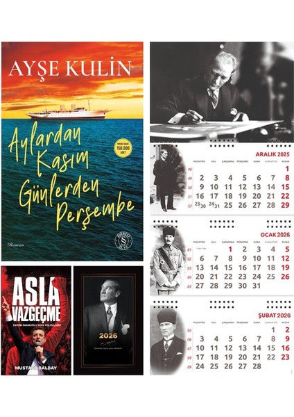 Aylardan Kasım Günlerden Perşembe ve Asla Vazgeçme - Istikbal Ajanda - Imza Duvar Takvimi