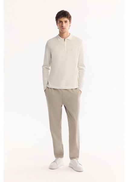 Erkek Taş Beli Lastikli Bağcıklı Kolay Ütülenen Jogger Relaxed Fit Pantolon A52Y3041