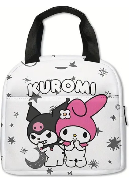 Beslenme Çantası Izoleli Sıcak Soğuk Koruma Kuromi Figürlü Siyah K0459