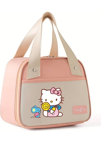Beslenme Çantası Hello Kitty Figürlü Izoleli Sıcak Soğuk Koruma Geniş Kapasiteli AD15124 modelleri