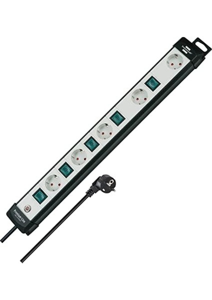 Premium-, Teknik Çoklu Priz, Tek Tek Çalıştırılabilir Prizler (3 M Kablo) Ile, Renk: Siyah/açık Gri modelleri