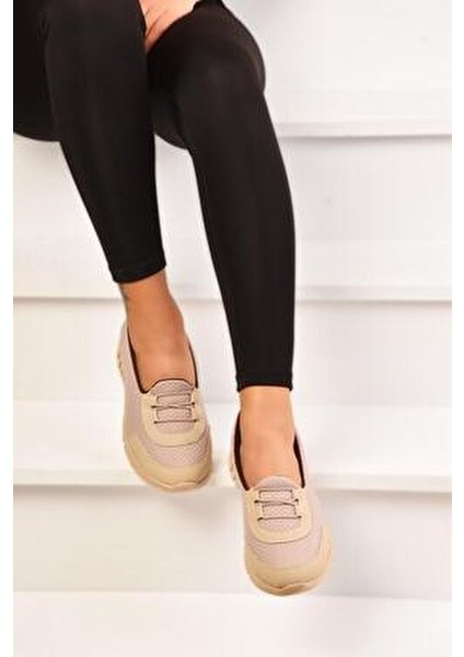 Kadın Siyah Beyaz Bağcıksız Rahat Hafif Memory Kalın Taban Yürüyüş Anne Günlük Bez Spor Ayakkabı fiyatları