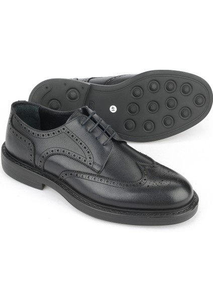 , Erkek Hakiki Deri Ayakkabı 15350Z1116 Siyah fırsatları