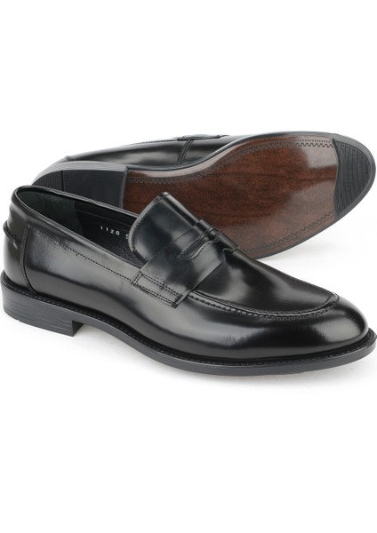 , Erkek Hakiki Deri Ayakkabı 15350Z1120 Siyah fırsatları