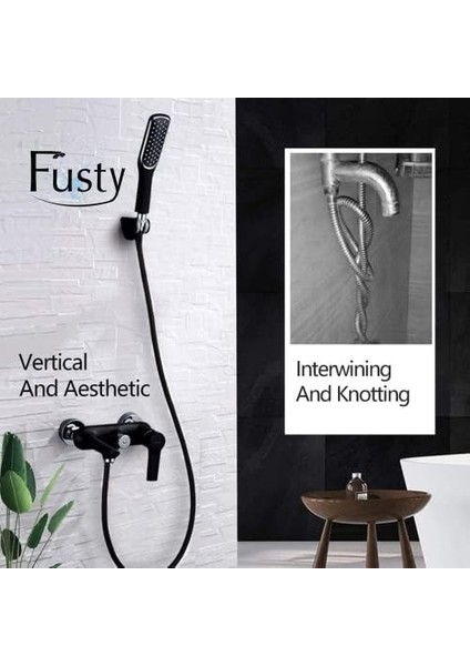 Paslanmaz Kopmaz Patlamaz Kaliteli Pvc Duş Hortumu - Yüksek Kaliteli Lüx Duş Spirali - Tüm Duş Setleri/duş Başlıkları ile Uyumlu (G1/2) - 150CM Siyah fiyatları