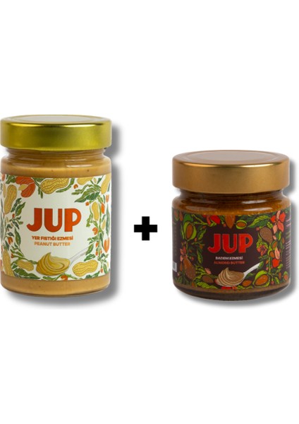%100 Badem & %100 Yer Fıstığı Ezmesi - 2'li Paket