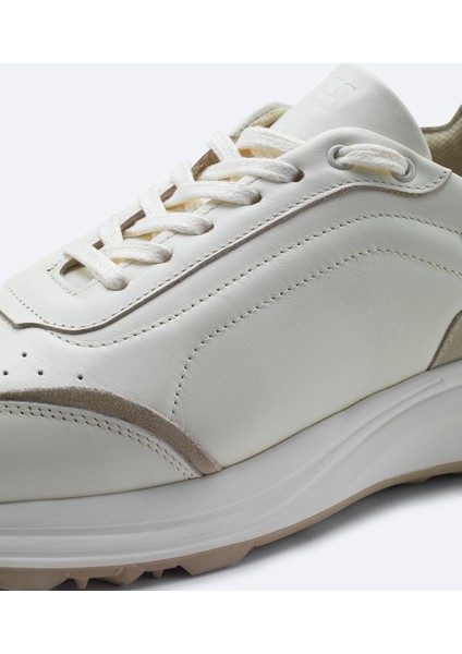 Erkek Bej %100 Deri Esnek Taban Hafif Casual Ayakkabı B008010