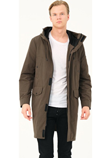 Erkek Mont Kapüşonlu Uzun Erkek Parka fırsatları
