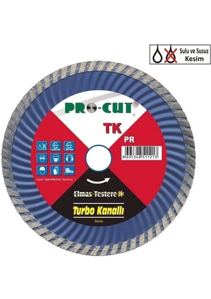 Procut Tk 180 mm Turbo Kanallı Elmas Testere