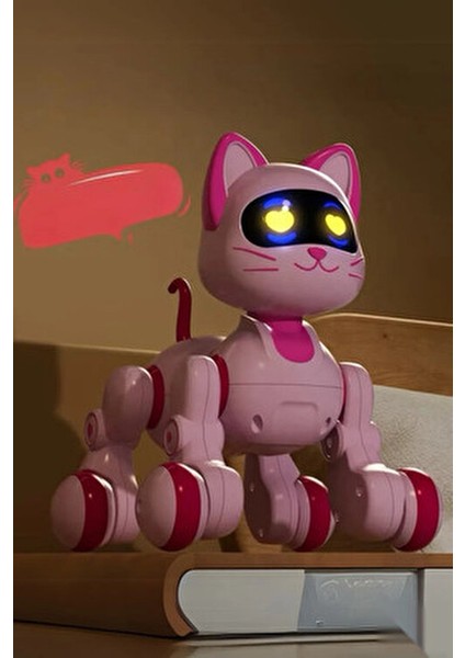 Full Fonksiyon Uzaktan Kumandalı El Sensörlü Şarjlı Işıklı Müzikli Dansçı Robot Kedi fırsatları