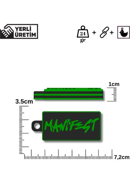 Manifest Temalı Sert Plastik Anahtarlık Yeşil – Özel Tasarım, Dayanıklı, Şık fırsatları