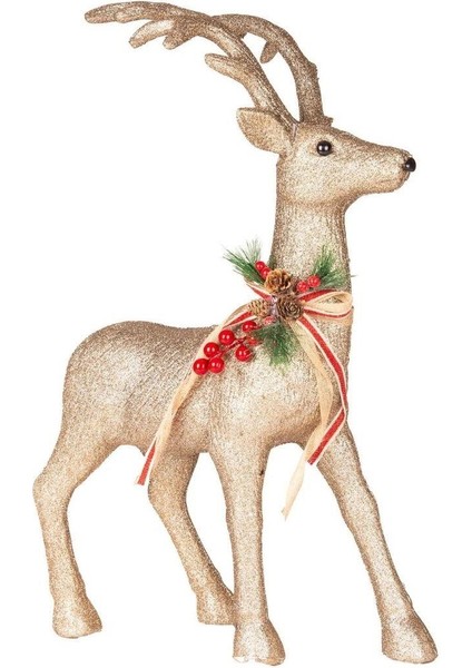 Yılbaşı Süsü, Geyik, Gold 61X43X11 cm