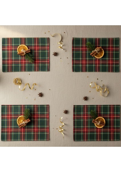 2 Adet Amerikan Servis,yılbaşı Temalı Amerikan Servis,yıkanablir Supla 32X42 cm modelleri