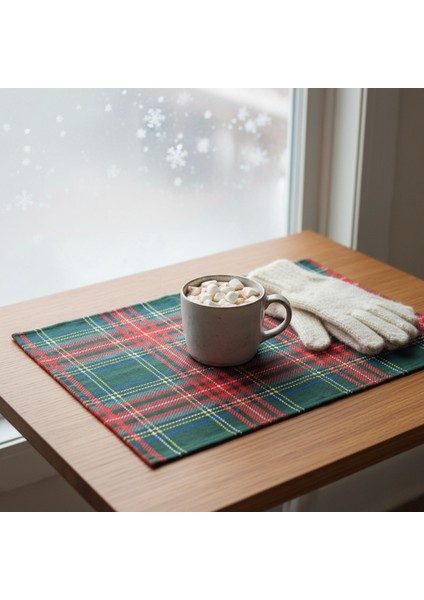 2 Adet Amerikan Servis,yılbaşı Temalı Amerikan Servis,yıkanablir Supla 32X42 cm