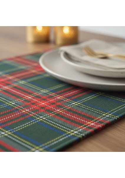 2 Adet Amerikan Servis,yılbaşı Temalı Amerikan Servis,yıkanablir Supla 32X42 cm