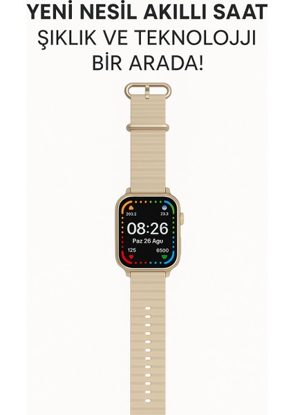 X-Wearsmart Akıllı Saat –ıps Ekranlı IP66 Sertifikalı Suya Dayanıklı Apple Android Uyumlu