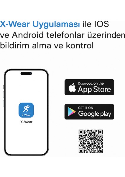 X-Wearsmart Akıllı Saat –ıps Ekranlı IP66 Sertifikalı Suya Dayanıklı Apple Android Uyumlu fiyatları