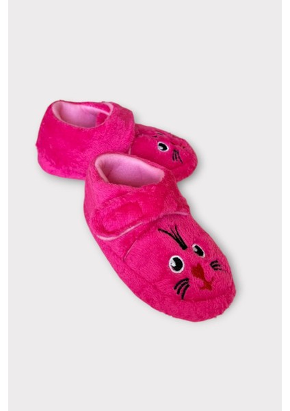 Kız Çocuk Cırtlı Kaydırmaz Taban Anaokulu Kreş Ev Ayakkabısı Panduf Fuşya fiyatları