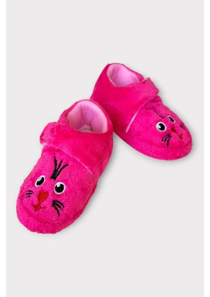 Kız Çocuk Cırtlı Kaydırmaz Taban Anaokulu Kreş Ev Ayakkabısı Panduf Fuşya fırsatları