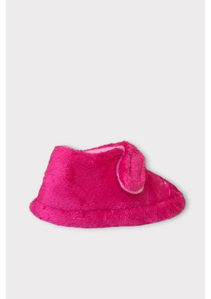 Kız Çocuk Cırtlı Kaydırmaz Taban Anaokulu Kreş Ev Ayakkabısı Panduf Fuşya indirimleri