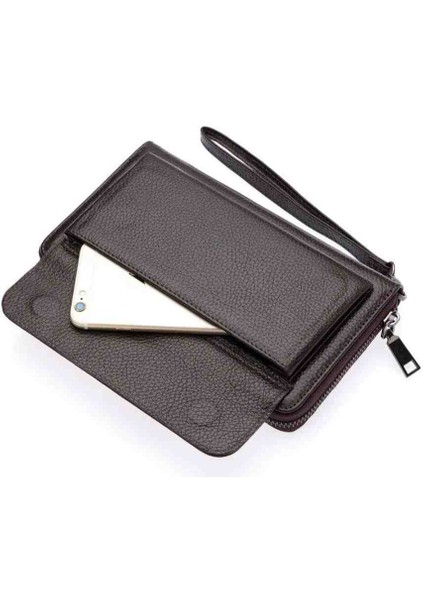 Telefon Bölmeli Hakiki Deri Cüzdan El Çantası indirimleri