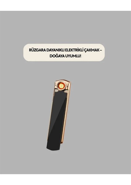 Rüzgar Geçirmez Elektronik Çakmak – Modern Tasarım, Metal Gövde fiyatları