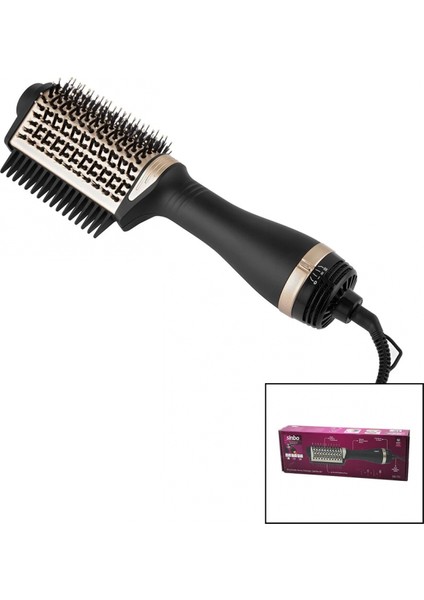 SAÇ KURUTMA - ŞEKİL MAKİNESİ 3 KADEME ISI AYARI 360 DERECE DÖNEN KABLO SERAMİK KAPLAMA FIRÇA 1200W SHD-1731 (4887)