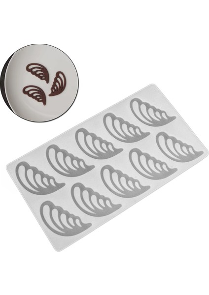 Silikon Kanat Şeklinde Çikolata ve Şeker Kalıbı 10 Lu