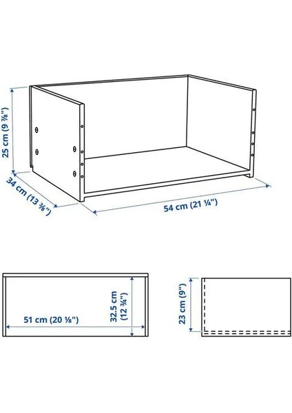 Besta Çekmece Iskeleti Beyaz 60 x 25 x 40 cm fiyatları
