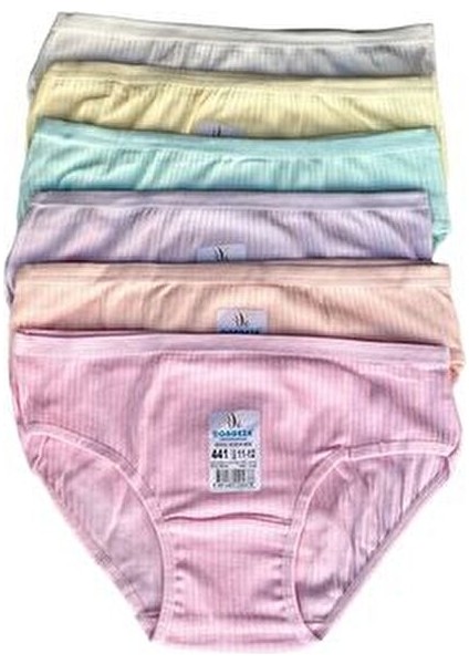 12'li Dondeza Pamuklu Fitilli Kaşkorse Pastel Renk Kız Çocuk Bikini Külot fiyatları