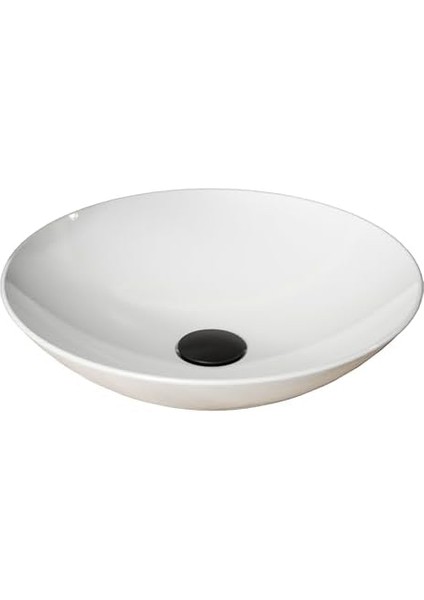 Bagno Lavabo - Seramik Tezgah Üstü Lavabo - Beyaz Yuvarlak 40 cm - Musluk Deliği Yok - Taşma Yok Yıkama Kasesi (Beyaz) fiyatları