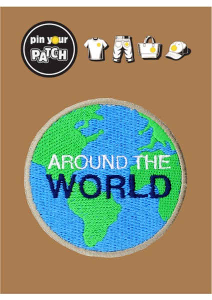 Ütü ile Yapışan Yama 7050 Dünya