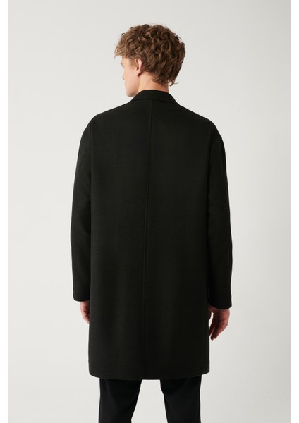 Erkek Antrasit Mono Yaka Astarlı Takma Cepli Kaban A32Y6113